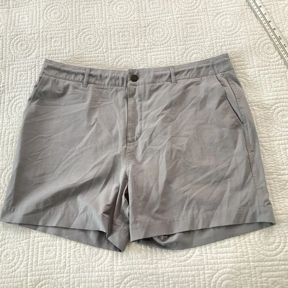 Faherty All Day Shorts Gray Size 36 Grey Casual Drawstring Pockets Performance L